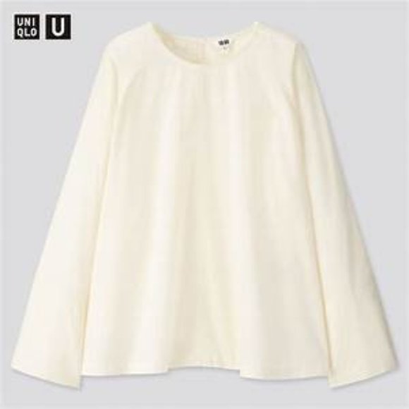 Uniqlo Tops - UNIQLO  U LONG-SLEEVE T BLOUSE L